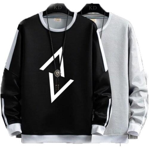 Spring 2021 long sleeve T shirt mens casual loose bottom shirt student fashion sweatshirt mens clothes