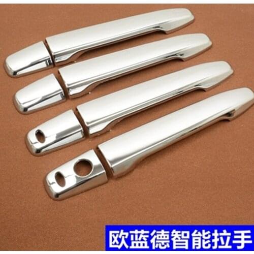 For Mitsubishi Outlander 2013-2018 High-quality ABS Chrome Car Outer Door Handle Cover Door Bowl Protection Covers Sticker 8pc