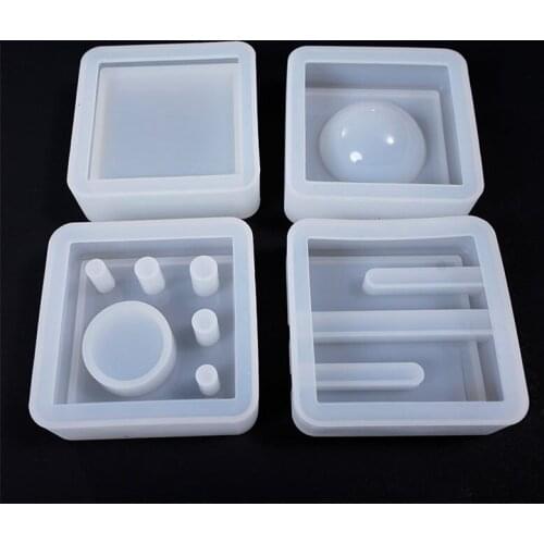 1pcs Translucent Square Penholder Storage Box Silicone Mold DIY Jewelry Making Tool Moulds UV Epoxy Resin Decorative Craft