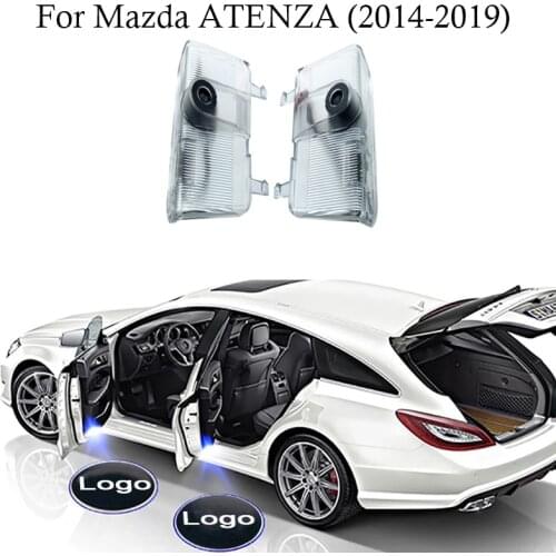 2pcs LED Car Door Welcome Light Auto Emblem Shadow Lamp for Mazda ATENZA(2014-2019