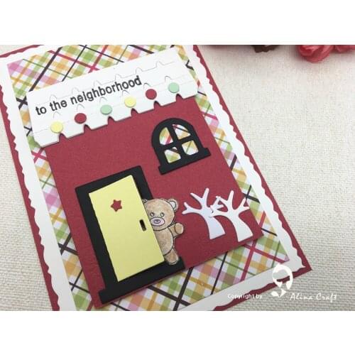 AlinaCraft METAL CUTTING DIES cut 8pc build up house home family tree star window cutter Scrapbook PAPER CRAFT album card punch