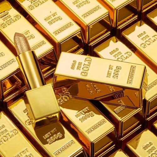 Glitter Lipstick Moisturizing Makeup Velvet Gold Dwaterproof Lipstick Water Stains Shiny Red Cosmetics Pigment Nude Rouge