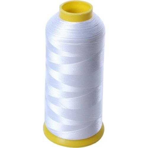 Stronger 5000m Cones Bobbin Thread Filament Polyester for Embroidery Machine (White)
