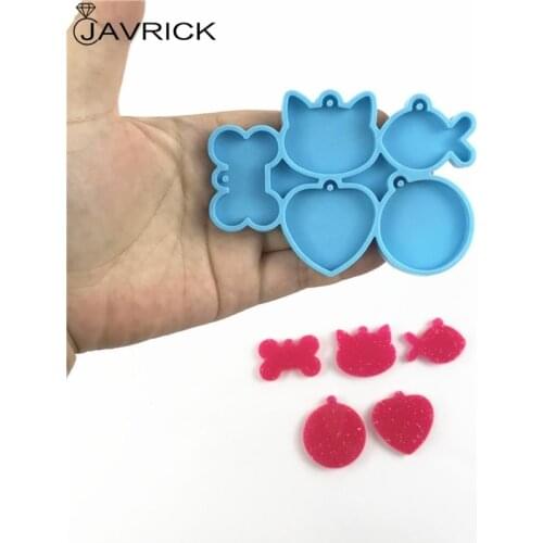 Keychain Epoxy Resin Mold Pet Dogs Tag Silicone Mould DIY Crafts Jewelry Earrings Pendant Decorations Casting Tools