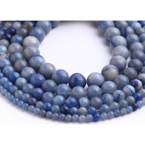 Wholesale Blue Aventurine Natural Stone Round Loose Spacer Beads 4-12mm Beads for Jewelry Making Bracelet DIY
