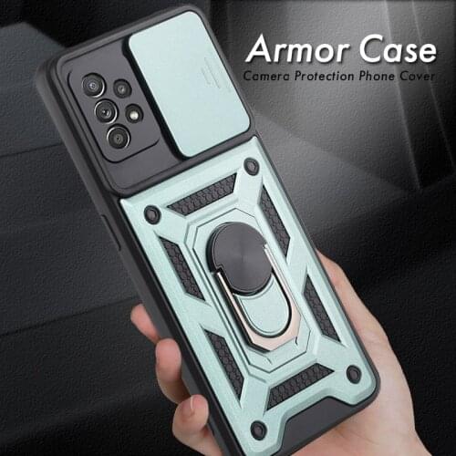 For Samsung A52 5G Case Camera Protection Armor Phone Cover For Samsung Galaxy A52 A 52 52A 5G Magnetic Holder Ring Cover Coque
