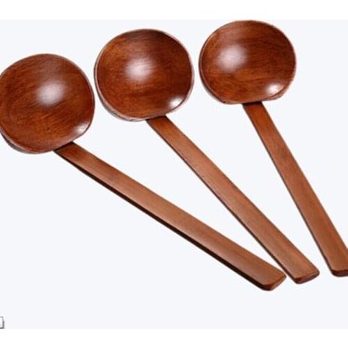 Wooden Spoon Ajisen Ramen Scoop Hot Pot Strainer Japanese Style Dipper Zakka Soild Wood Colander Kitchenware Soup Ladle