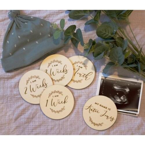 Wooden Baby Milestone Cards, Baby Shower Gift, Baby Milestone Art, New Baby Gift, Nursery Decor, Wooden Baby Milestone Card