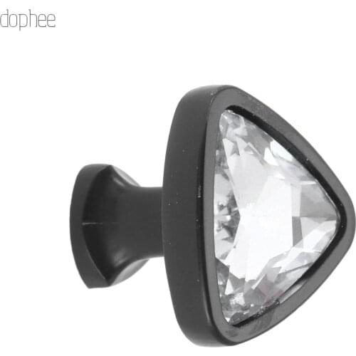 Dophee 1pc single hole Black Handles for Wardrobe Elegant Cabinet knobs and handles Drawer Pulls Bedroom Knobs