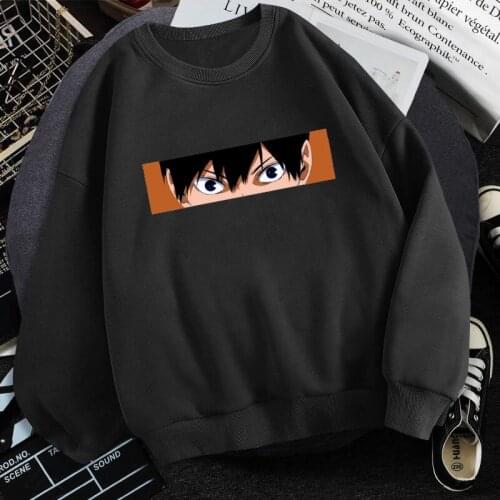 Haikyuu Anime Hot Sale Mens Hoodie Fashion K-pop Sweatshirts Oversize Long Sleeve Hoody Hip Hop O-neck Male Leisure Pullovers
