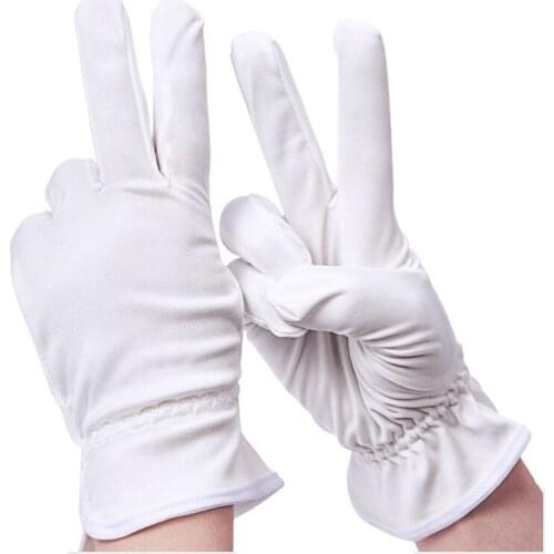 Cotton Work Gloves SPA Ceremonial Inspection Welding Woodworking Gloves Dust-free Cloth Breathable White Household Clean Gloves