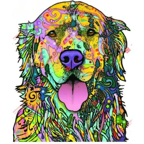 Personality Lovely Golden Retriever Car Stickers Decals Accessories Auto Decorative Stickers PVC