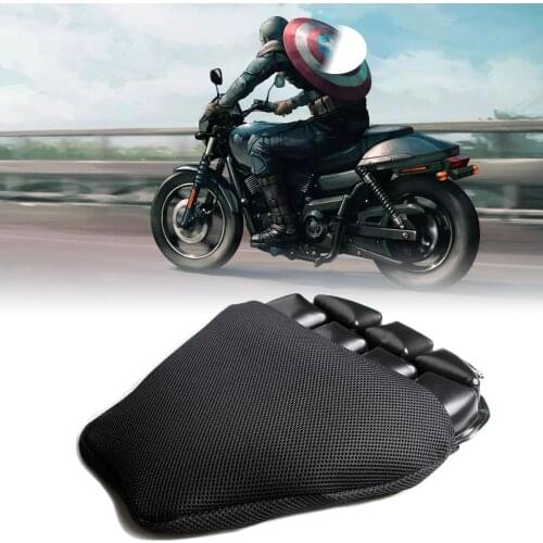 M L XL Black Motorcycle Seat Mat Cruiser Air Cushion Pad For Yamaha Kawasaki Honda CBR600 Universal Fit Accessories
