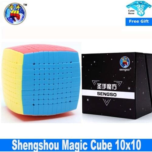 Newest Shengshou Magic Cube 10layer Stickerless Speed cube 10x10 professional Cubo Magico high level Toys for Children