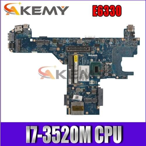 Akemy 07K64X 7K64X for Dell Latitude E6330 Laptop motherboard I7-3520M QAL70 LA-7741P tested