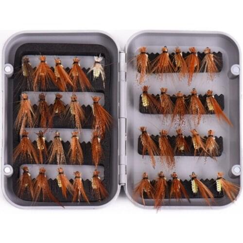 Fly Fishing Flies Fly Hooks Dry Wet Flies Nymphs Streamers for Trout Salmon Grayling Fishing with Waterproof Fly Box