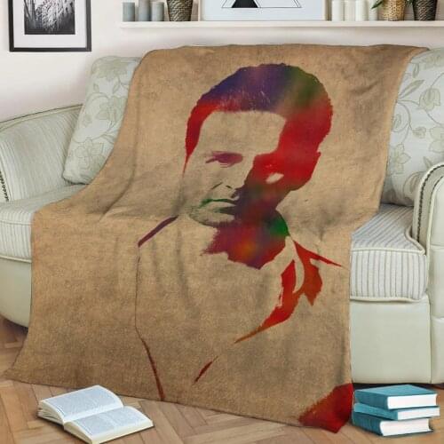 Akshay Kumar Watercolor 3D Print Plush Blanket Throw On Sofa Home Decor Soft Warmth Washable Nap Blanket Dropshipping