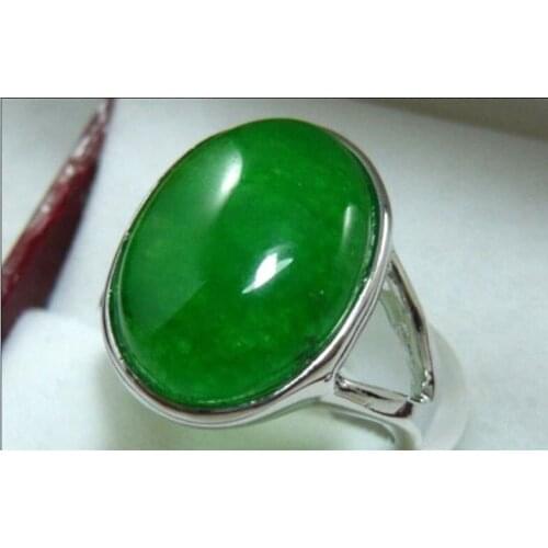 Stunning green natural JADE bead fine ring(#6,7,8)