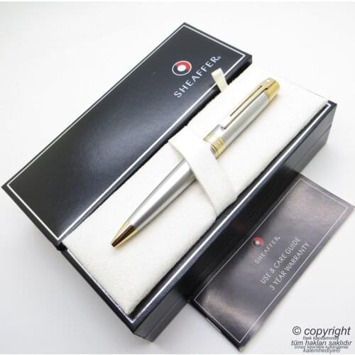 Sheaffer 300 Chrome Gold Ballpoint Pen | İsme Special Pen