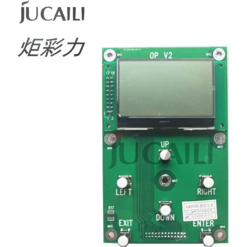 Jucaili Eco solvent printer 6 buttons key board with screen for epson dx5/dx7/xp600/5113 for Senyang single head board kit