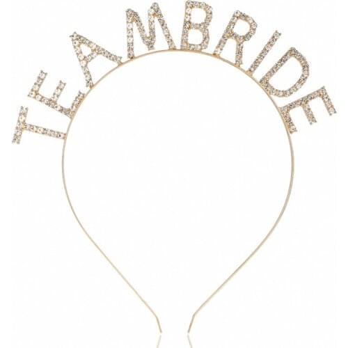 Women Girls Bachelorette Tiara Team Bride Rose Gold Headbands Bachelorette Party Decorations Bridal Shower Tiara Headband Gift