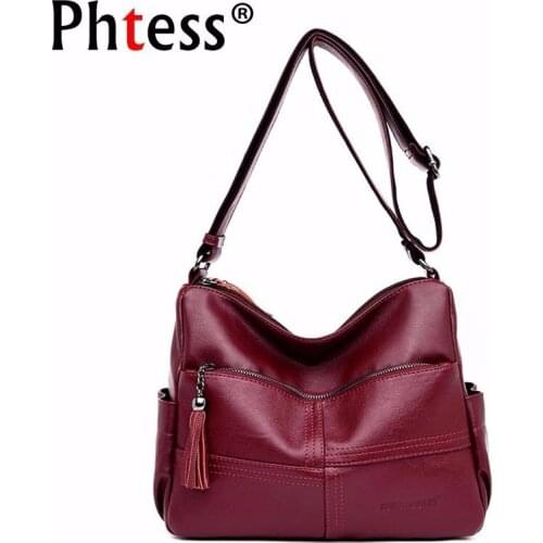 2019 Crossbody Bags For Women Leather Messenger Bags Sac A Main Vintage Handbags High Quality Vintage Shoulder Bag Female Flap