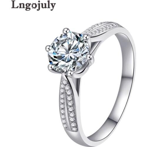 Pure 925 Sterling Silver Women Ring Moissanite Ring For Women Luxury Engagement Party Wedding Ring Silver 925 Fine Jewelry