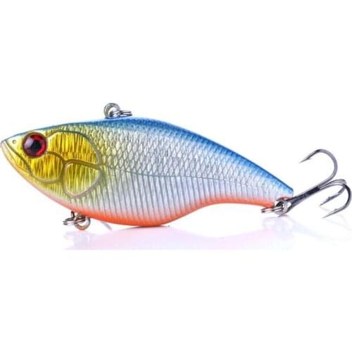 1PC 7.5cm 18g 6#hooks game VIB hard fishing lures wobble bass pike peche fishing baits isca de pesca fishing tackles