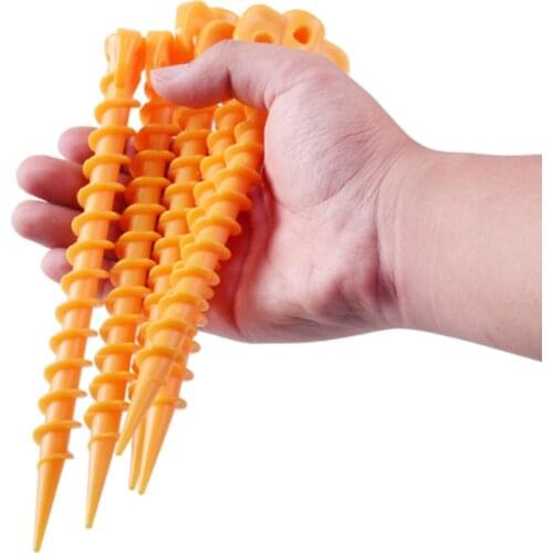 10PCS Plastic Tent Hook Stakes Camping Tents Accessories Ground Support Nails Peg Screw Anchor Shelter