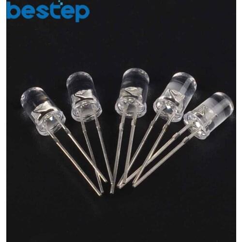 100PCS 5mm 2000mcd Super Bright Round Light Bulb UV/ Purple Color LED Lamp LED Light emitting Diodes Wholesale