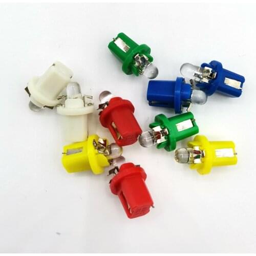 100Pcs T5 B8.5D SMD LED Car Light Automobiles Light-emitting Diode Instrument Dashboard Light Bulbs Auto Interior Small Lamp