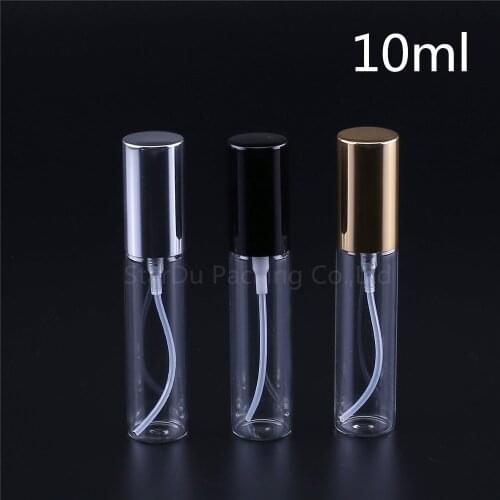 200pcs 10ml Refillable Mini Perfume Spray Bottle Aluminum Spray Atomizer Portable Travel Cosmetic Container Perfume Bottle