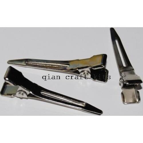 200pcs Single Prong Alligator Hair Pinch Clips - 1 3/4 inches (45mm) for Clippies, Hair Bows and Korkers