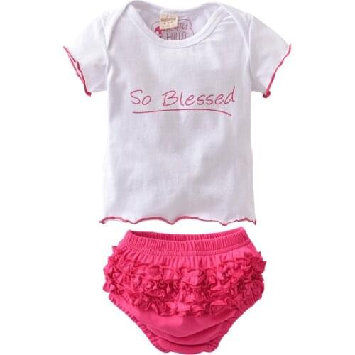 2020 Summer Hot Sale baby clothing set Summer baby girl clothes lovely stripe tops+pp shorts 2pcs infant clothing set Outfits