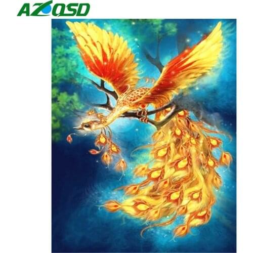 AZQSD Diamond Painting Phoenix Cross Stitch 5d Diamond Embroidery Animal Home Decor handmade picture of rhinestones Gift