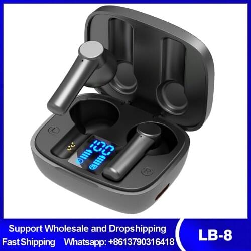 LB-8 TWS Bluetooth Headphones Wireless 5.0 Earphones Stereo Mic Earbuds Touch Control Waterproof Sport Gaming Headset For Huawei