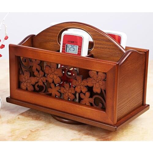 Woodwork receive a case receive a case of Chinese style classical rotation remote desktop remote control receive a case