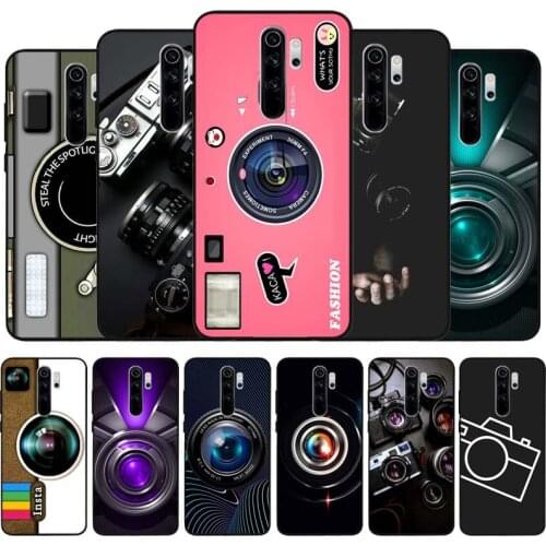Art camera black Silicone Phone Case For Redmi note 9 8 7 Pro S 8T 7A Cover