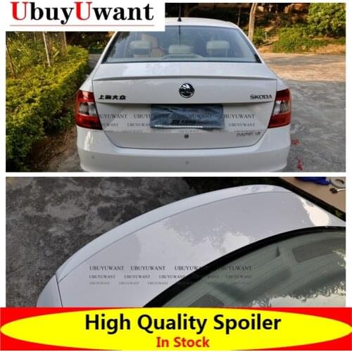 For Skoda RAPID 2015-2019 High Quality ABS Unpainted Primer Color Exterior Tail Trunk Wing Rear Spoiler Decoration