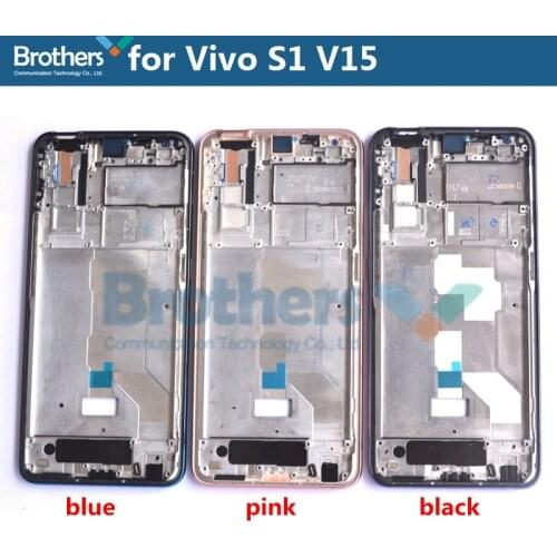 For Vivo S1 V15 Front Frame LCD Frame Brand New Original Front Housing for Vivo S1 V15 LCD Bezel Phone Replacement Top AAA Pink