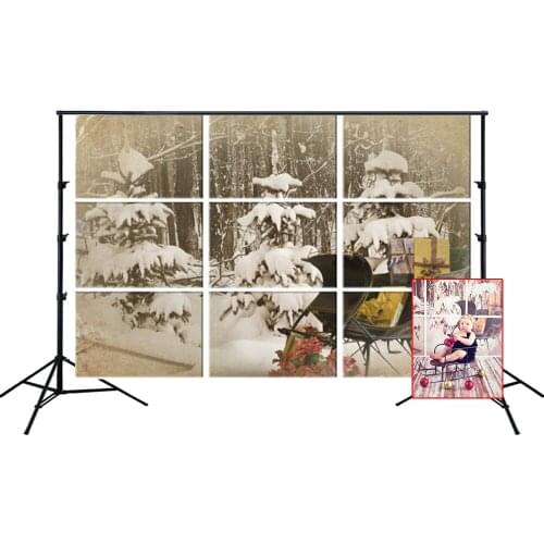 HUAYI Photography Backdrop Newborns Child Baby Birthday Photobooth Background Christmas Snowy Forest Photo Backdrop PropsXT-4784