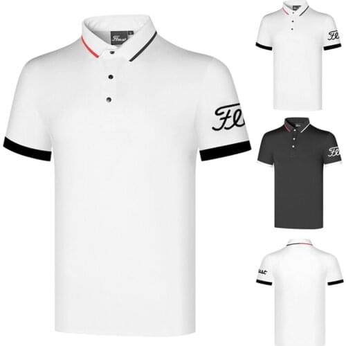 Hot Golf Mens Short Sleeve T-shirt Ing Breathable Polo Shirt Slim Fit Sports Casual Shirt Quick Dry