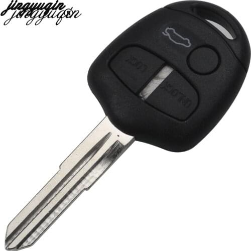 Jingyuqin For Mitsubishi Lancer Outlander Mirage Uncut Blade Fob10pcs/lot 3 Button Remote Car Key Shell Case