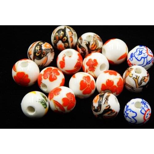 30pcs 10mm chinese style china Ceramics beads diy jewelry accessory decoration