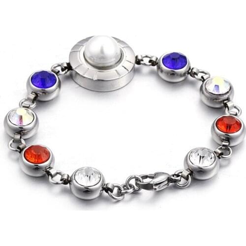 Korean version of the new small round crystal glass multi-color small fresh bracelet