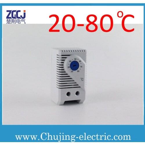 20 to 80'C mechanical thermostat (Normally open),NO thermostat ,20 to 80 Celsius Cabinet temperature controlller in stocks