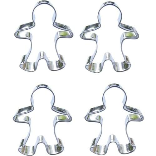 Mini little man shape 4 piece biscuit cutting molds, baking tools, cake decorating soft candy tools