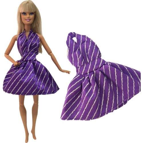 NK One Pcs Newest Doll Hanging Neck Vest Purple Casual Skirt Fashion Design Clothing For Barbie Accessories Doll Best Gift