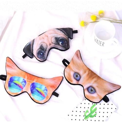 1PCS Cute 3D Animal Printing Sleeping Eye Mask Blindfold Relax Sleep Travel Covers Eye-shade Sleeping Tools Eyepatch Fashion