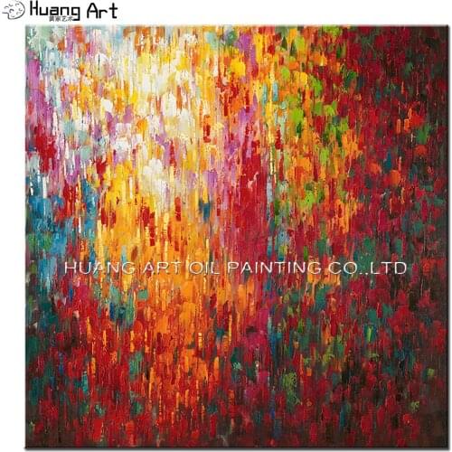 Professional Artist Handmade Modern Landscape Painting on Canvas Abstract Knife Painting for Living Room Confetti Wall Decor Art